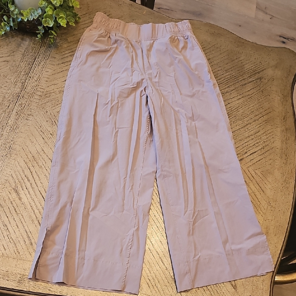 90 Degree By Reflex Dusty Mauve Wide Leg Crop Pants Size S